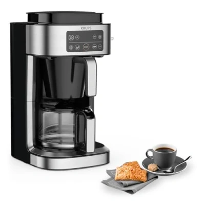 Image de Cafetière filtre Krups KM760D10 Aroma Partner 1000 W Noir et Argent