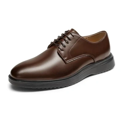 Afbeelding van Lage schoenen met veters voor heren, Donkerbruin