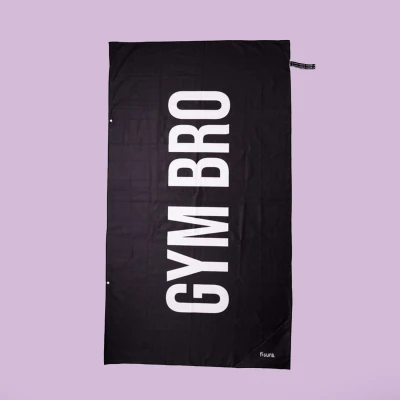 Afbeelding van Fisura Serviette de plage grande &quot;Gym bro&quot;, en microfibre légère, anti sable, séchage rapide. Idéale pour la piscine, plage, le camping ou les sorties pique nique.