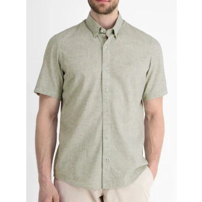 Afbeelding van LERROS Overhemd Regular Fit Khaki / linde XL