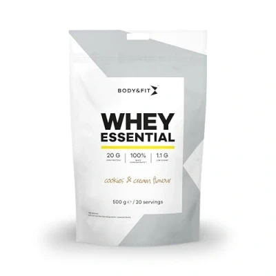 Afbeelding van Body &amp; Fit Whey Essential Eiwitpoeder Cookies Cream Proteine Poeder Protein 20 shakes (500 gram)