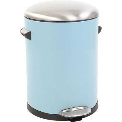 Afbeelding van EKO Belle Deluxe pedaalemmer 3 ltr, Steel Plastic licht blauw, sandcoated