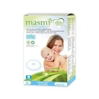Afbeelding van Masmi, Kraamverbanden, Biologische zoogcompressen (30 x)