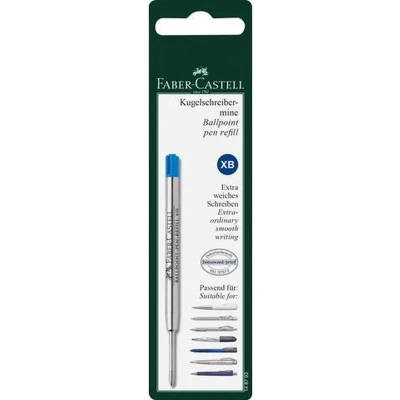 Afbeelding van Faber Castell balpenvulling XB blauw op blisterkaart FC 148793