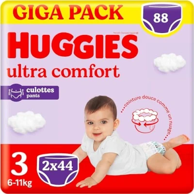 Afbeelding van Huggies Ultra Comfort Mutandina Maat 3 Luiers 88 Eenheden Transparant