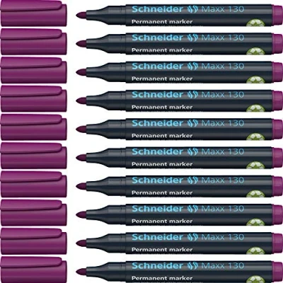 Afbeelding van Schneider permanent marker Maxx 130 ronde punt paars 10 stuks S 113008