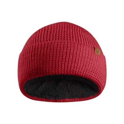 Afbeelding van DANISH ENDURANCE Beanie met Merinowol voor Kinderen Fleece Binnenvoering Ultrawarm Rood