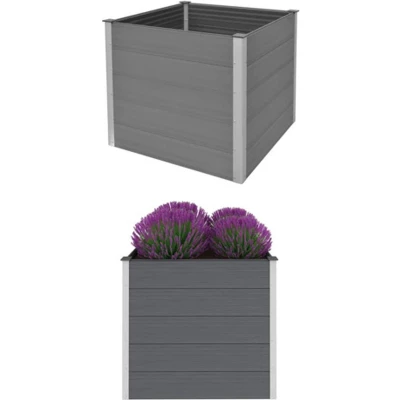 Afbeelding van Plantenbak verhoogd 100x100x91 cm HKC grijs