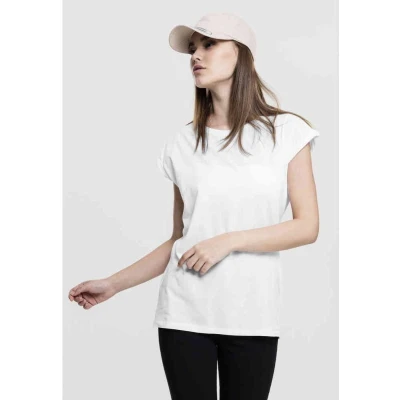 Afbeelding van Urban Classics Extended Shoulder Tshirt basic, Dames, Maat: XL, White