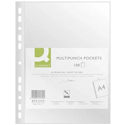 Afbeelding van Organiser Map Q Connect KF01955 Transparant A4 (100 Stuks)