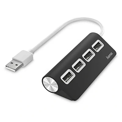 Afbeelding van Hub Hama 4 poorts USB 2.0 zwart