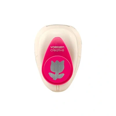 Afbeelding van Vaessen Creative Papieren perforator, tulp, 1,1 x 1,4 cm, cirkelvormig gesneden voor knutselen en kaarten maken