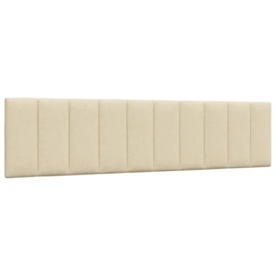 Image de vidaXL Coussin de tête lit crème 200 cm tissu
