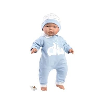Afbeelding van Llorens pop JOEL olifant blauw 38 cm