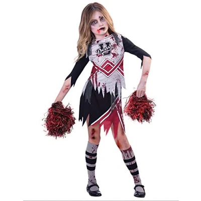 Afbeelding van amscan 9902691 zombie cheerleader kostuum voor kinderen, 7 8 jaar