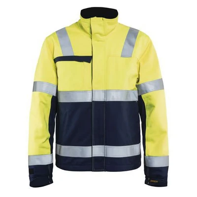 Image de Veste hiver multinormes jaune fluorescent/marine, doublée