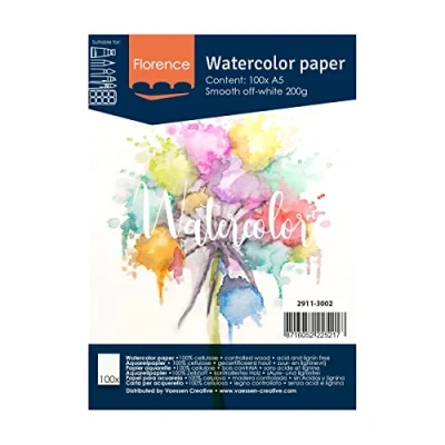 Afbeelding van A5 Aquarelblok schetsboek 100 vellen 200 grams 21 x 15 cm Aquarel papier Aquarelblokken/tekenblokken Hobby/schildermateriaal