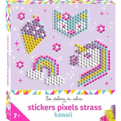 Image de Stickers pixels strass kawai mini boîte avec accessoires