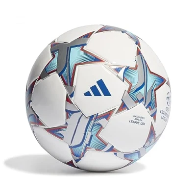 Afbeelding van adidas UCL LGE J350 Voetbal voor kinderen (gelamineerd) uniseks met bovenkant: wit/zilver met/cyaan/lichtpaars bodem: ijzer met./zonne oranje IA0941, 4