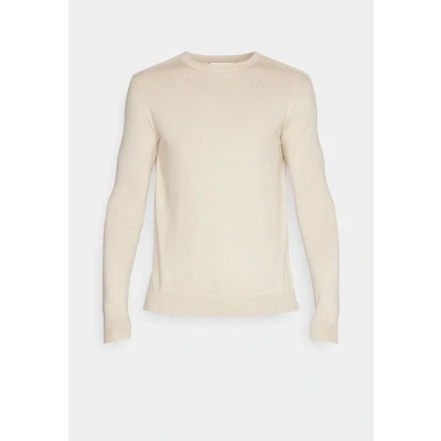 Afbeelding van Selected Homme Slhberg CREW NECK Trui oatmeal, Heren, Maat: XL, Oatmeal