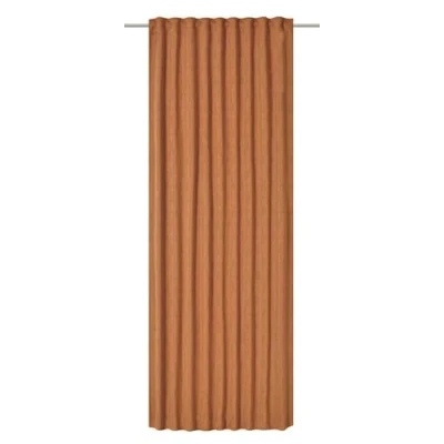 Afbeelding van Elbersdrucke Sunny 05 Terra gordijn met verborgen lussen, ondoorzichtig, 255 x 140 cm, 201852, voor woonkamer, slaapkamer, keuken, hal, kinderkamer