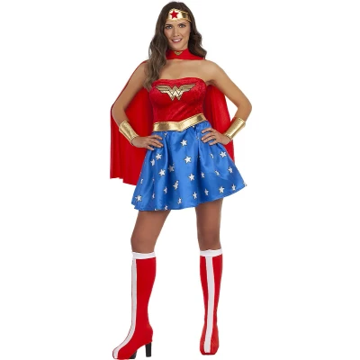 Afbeelding van FUNIDELIA Sexy Wonder Woman kostuum voor vrouwen Maat: XXL Rood