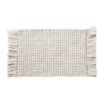 Afbeelding van Heckettlane Madras Badmat 70x120 cm Off White