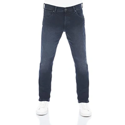 Afbeelding van Wrangler Heren Jeans Broeken Greensboro regular/straight Fit Blauw Volwassenen Denim Jeansbroek