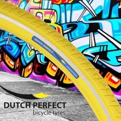 Afbeelding van Buitenband Dutch Perfect 28 x 1 ½&quot; 40 635 No Puncture Geel + Reflectie