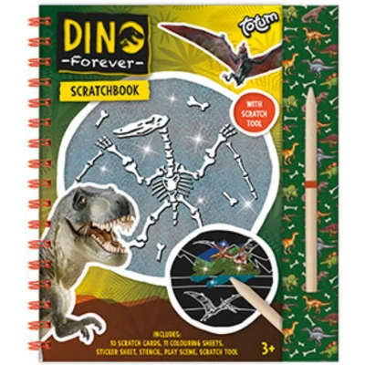 Afbeelding van Knutselset Totum Dino forever scratchbook