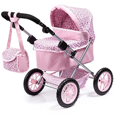 Image de Bayer Design 13002AA Poussette Landau pour Poupée Trendy, Réglable, Pliable, sac, rose