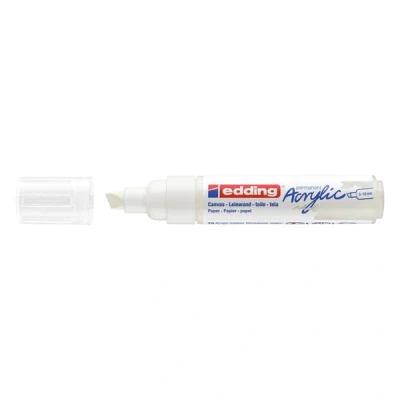 Image de Edding 5000 marqueur acrylique (5 10 mm biseautée) blanc trafic