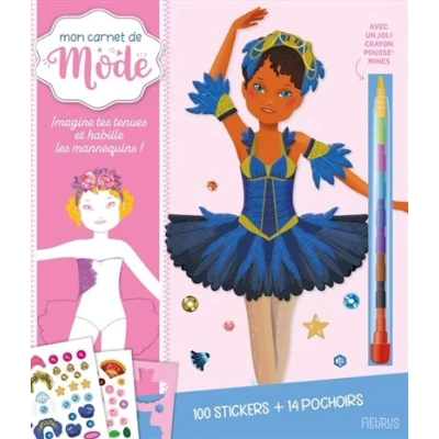 Image de Mon carnet de mode avec stickers et pochoirs Ballerines