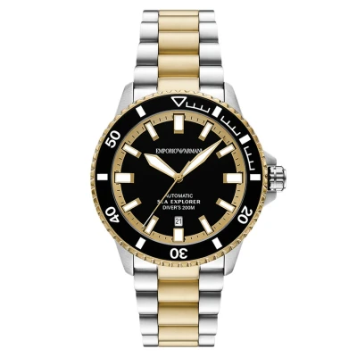 Afbeelding van Emporio Armani Heren horloge goudkleurig &amp; zilverkleurig met band
