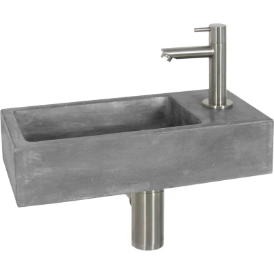 Afbeelding van Fonteinset Differnz Juti (Beton, Chroom)