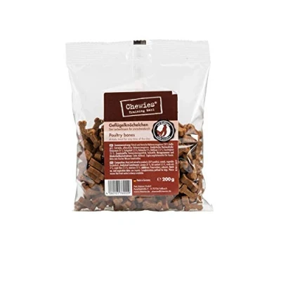 Afbeelding van 4x200g Botjes Kauwsnacks Gevogelte smaak Chewies Hondensnacks