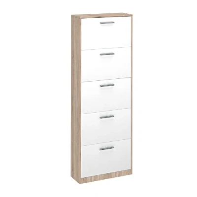 Afbeelding van Vicco Schoenenbak &quot;Gizmo&quot;, wit/sonoma/wit, 59 x 169,5 cm