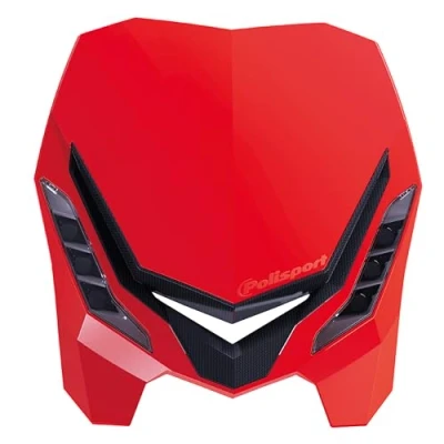 Afbeelding van Polisport 8670800004 E BLAZE koplamp van koolstofvezel met ledlamp, geschikt voor alle motorcross /enduro modellen, rood