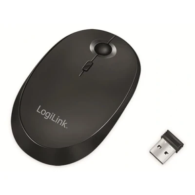 Afbeelding van LogiLink ID0204 Muis Bluetooth, Radiografisch Optisch Zwart 1600 dpi Oplaadbaar