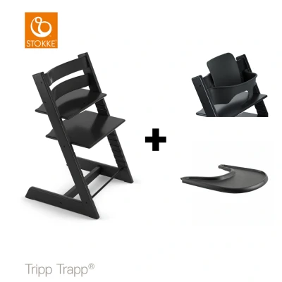 Afbeelding van Tripp Trapp® High Chair Bundle + Baby Set Tray Black