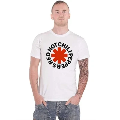 Afbeelding van Red Hot Chili Peppers Asterisk Heren T shirt L Wit