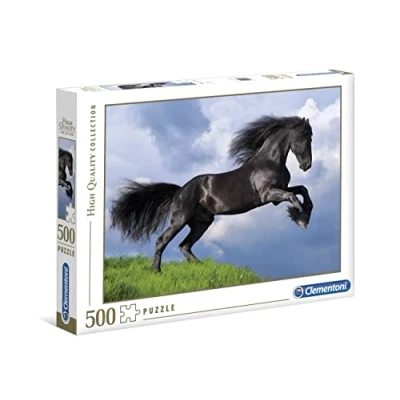 Afbeelding van Clementoni Puzzel 500 Stukjes High Quality Collection, Black Horse, Voor Volwassenen en Kinderen, 14 99 jaar, 35071