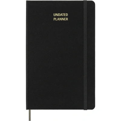 Image de Agenda civil Moleskine semainier grand format non daté 2025 noir