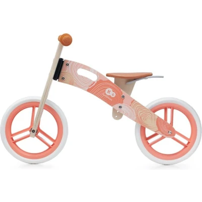 Afbeelding van Kinderkraft RUNNER Houten loopfiets 12 inch wielen Bel, tas Koraal