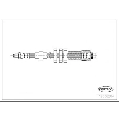 Afbeelding van CORTECO 19030284 Remslang Vooras 535 M10X1 PEUGEOT: 406 Estate