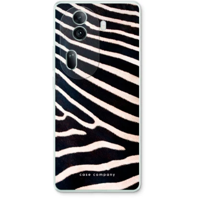 Afbeelding van Case Company® hoesje geschikt voor Oppo Reno 11 Pro Zebra Soft Cover Telefoonhoesje Bescherming aan alle Kanten en Schermrand
