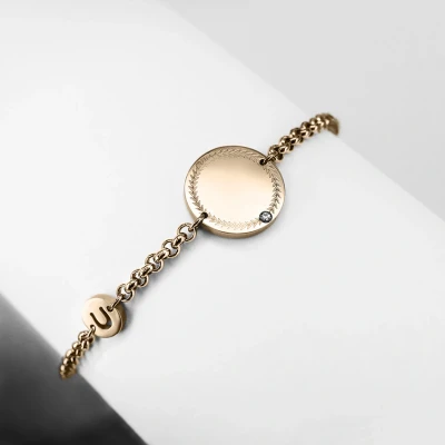 Image de Ponytail&amp;Co Bracelet avec pièce porte bonheur &amp; fer à cheval Or Rose