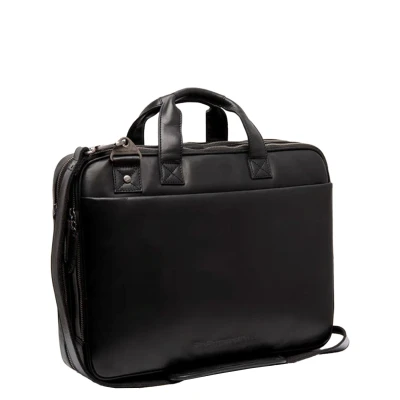 Afbeelding van Leren Laptoptas Zwart Iseo