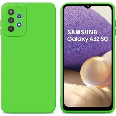 Afbeelding van Cadorabo Hoesje geschikt voor Samsung Galaxy A32 5G in Fluid GROEN Beschermhoes gemaakt van flexibel TPU silicone Cover Case