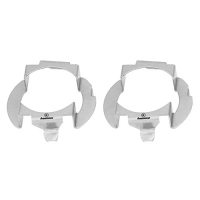Afbeelding van Keenso 2 stuks basishouders H7, led koplampadapter, houder, socket, bevestigingsclip van aluminium, zilverkleurig